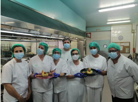 Personal de cocina del Hospital Universitario de Jaen